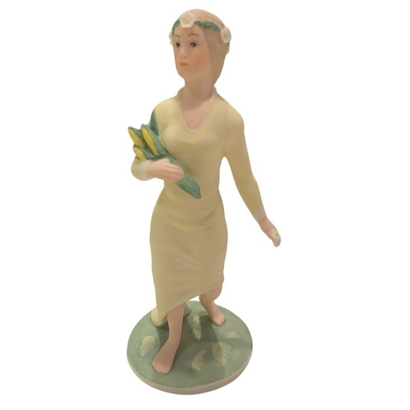 Vintage Laszlo Ispanky Figurine SUMMER Lady Girl Four Seasons Porcelain Fairy - Picture 1 of 8
